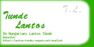 tunde lantos business card